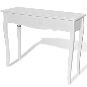 vidaXL طاولة تسريحة كونسول أبيض