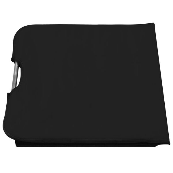 vidaXL حصائر شاطئ قابلة للطي 2 ق فولاذ وقماش أسود