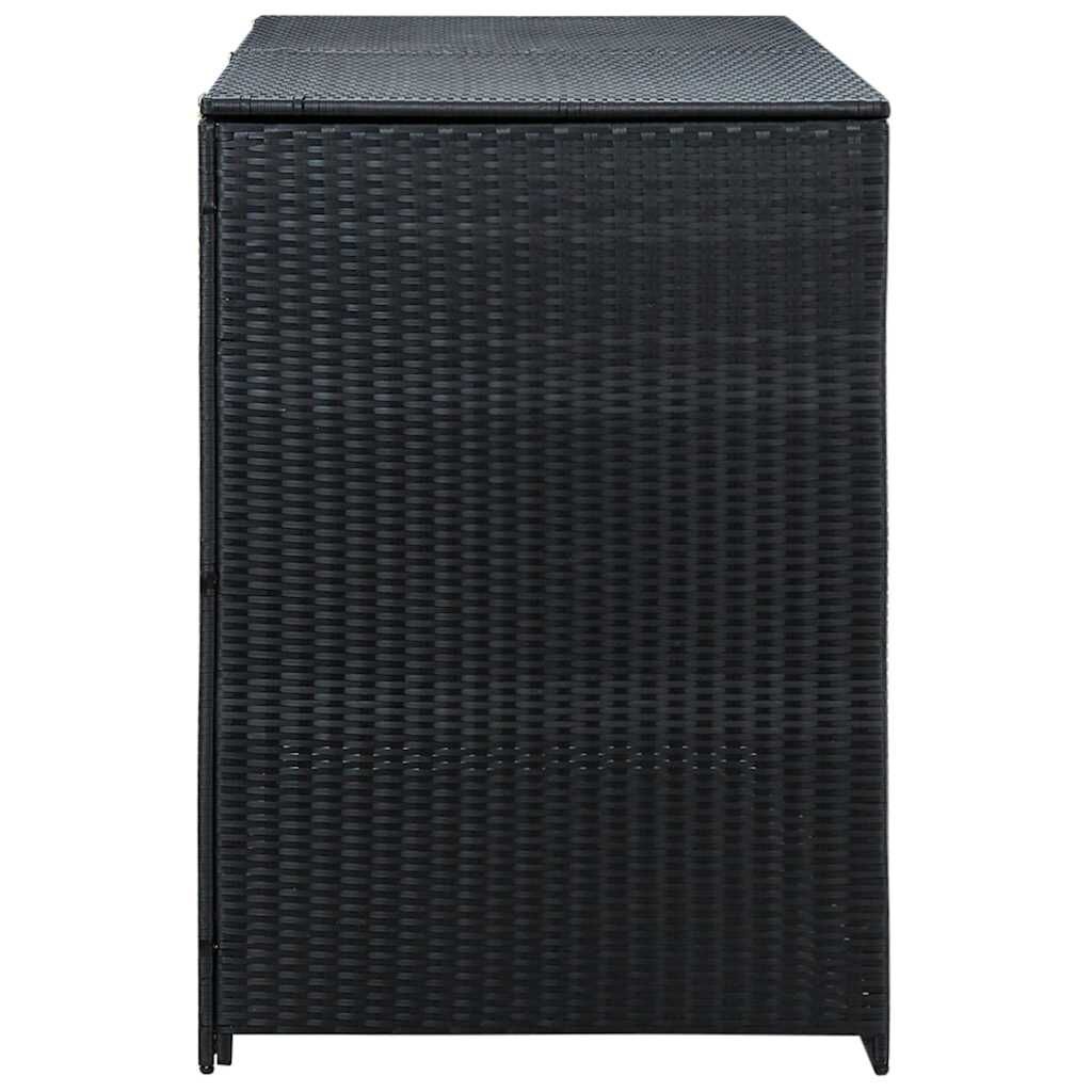 vidaXL كشك سلال القمامة مزدوج بولي روطان 148×80×111 سم
