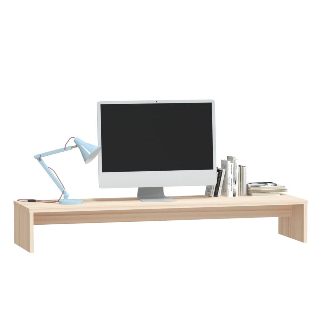 vidaXL حامل شاشة 15x27x100 سم خشب صنوبر صلب