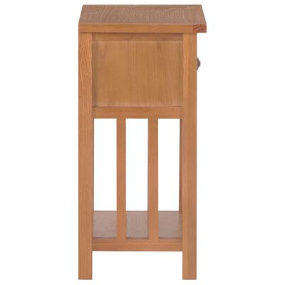 vidaXL طاولة مجلات مع درج 35×27×55 سم خشب بلوط صلب