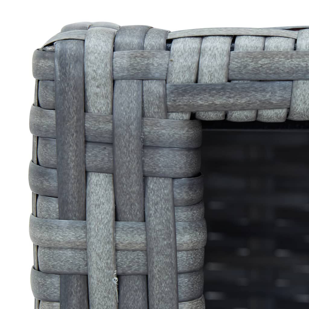 vidaXL سلم حمام سبا رمادي بولي روطان 92×45×25 سم