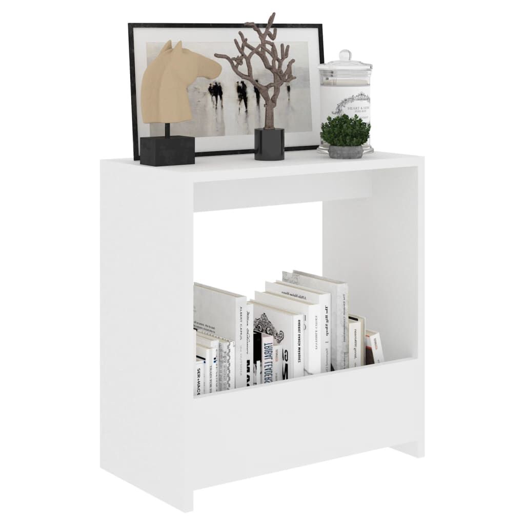 vidaXL طاولة جانبية أبيض 50×26×50 سم خشب صناعي