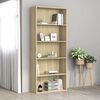 vidaXL خزانة كتب 5 طبقات سونوما أوك 80×30×189 سم خشب صناعي