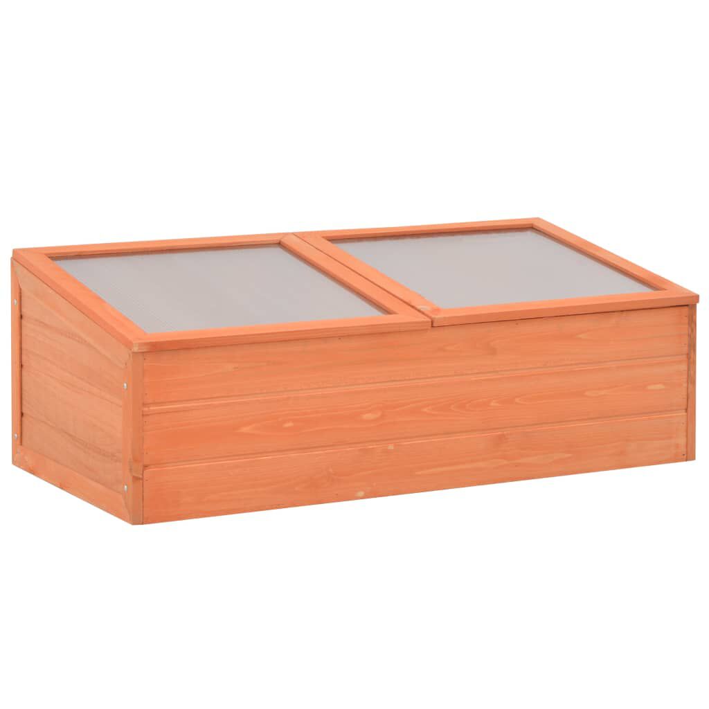 vidaXL دفيئة بيت محمي خشب 100×50×34 سم