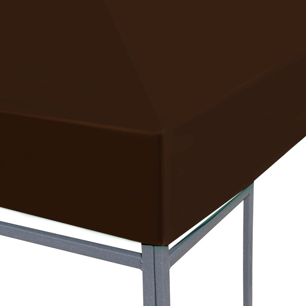 vidaXL غطاء سقف جازيبو 310 جم/ م² 3×3 م بني