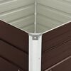 vidaXL حوض زراعي مرتفع بني 100&times;100&times;77 سم فولاذ مجلفن