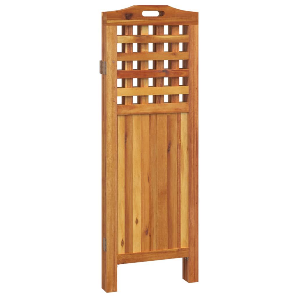 vidaXL مقسم غرفة 3-ألواح 121.5×2×115 سم خشب أكاسيا صلب