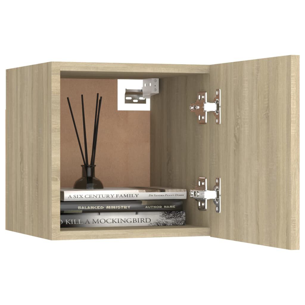 vidaXL خزانات جانب السرير 2 ق سونوما أوك 30.5×30×30 سم خشب صناعي
