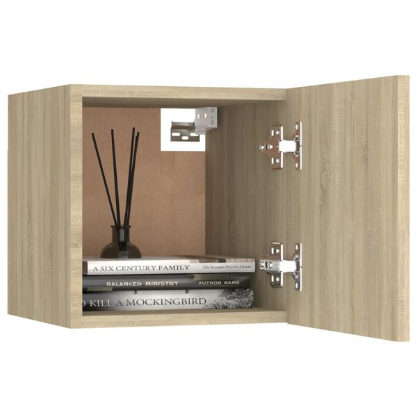 vidaXL خزانات جانب السرير 2 ق سونوما أوك 30.5×30×30 سم خشب صناعي