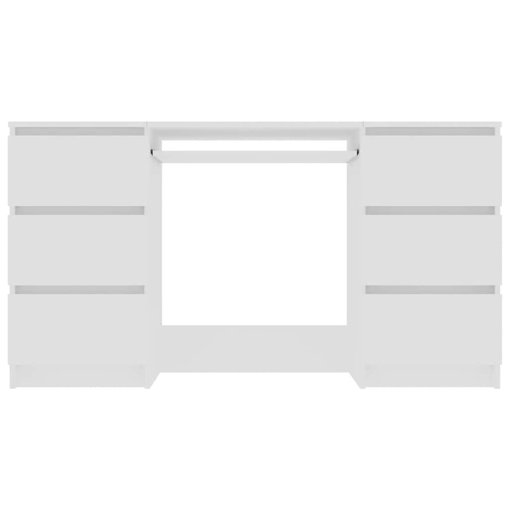 vidaXL مكتب كتابة لون أبيض 140×50×77 سم خشب صناعي