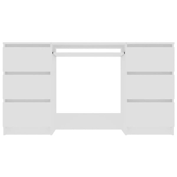 vidaXL مكتب كتابة لون أبيض 140×50×77 سم خشب صناعي
