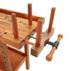 vidaXL طاولة عمل مع درج وملازم 83x52x124 سم خشب أكاسيا صلب
