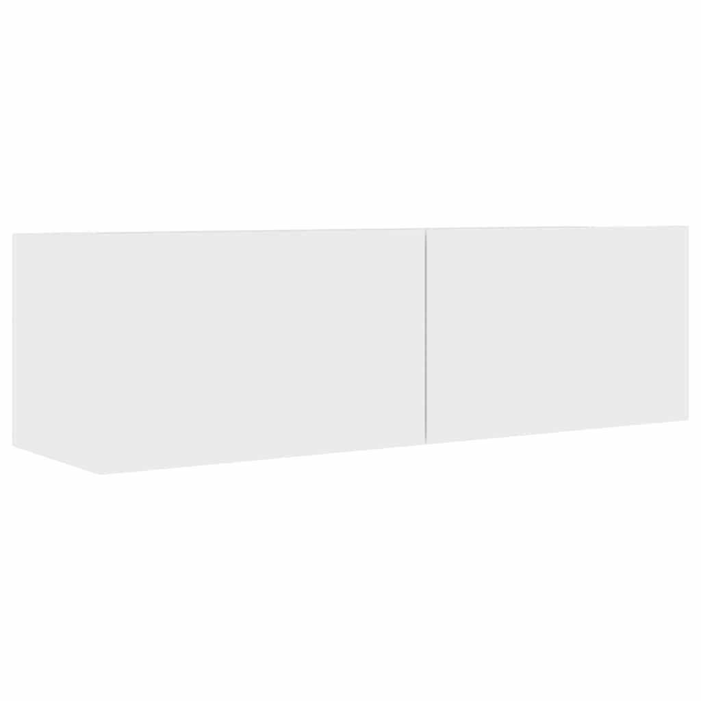 vidaXL خزانة تليفزيون أبيض 100×30×30 سم خشب صناعي
