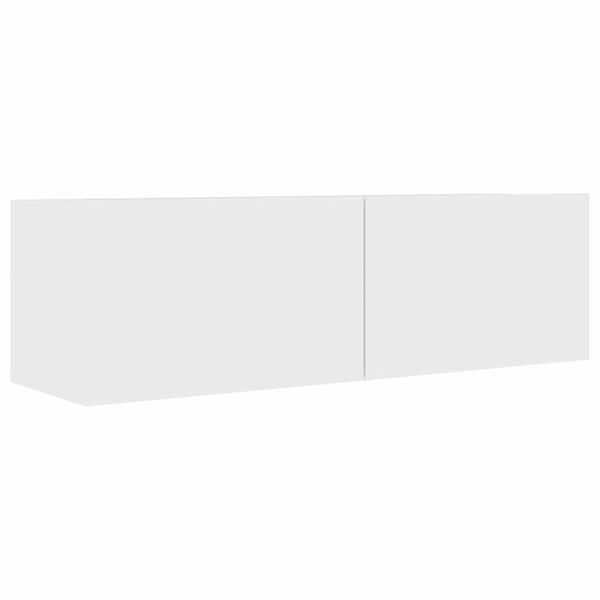 vidaXL خزانة تليفزيون أبيض 100×30×30 سم خشب صناعي