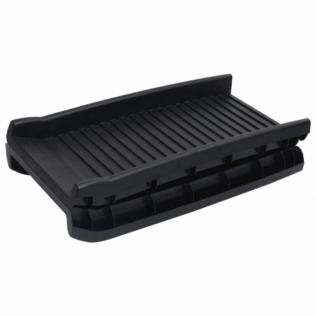 vidaXL منحدر كلاب قابل للطي أسود 155.5×40×15.5