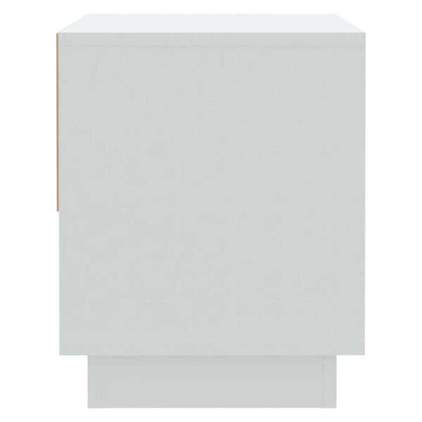 vidaXL خزانة جانب السرير أبيض 45×34×44 سم خشب صناعي