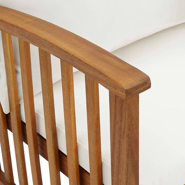 vidaXL طقم 3 قطع جلسة حديقة مع وسائد خشب أكاسيا صلب