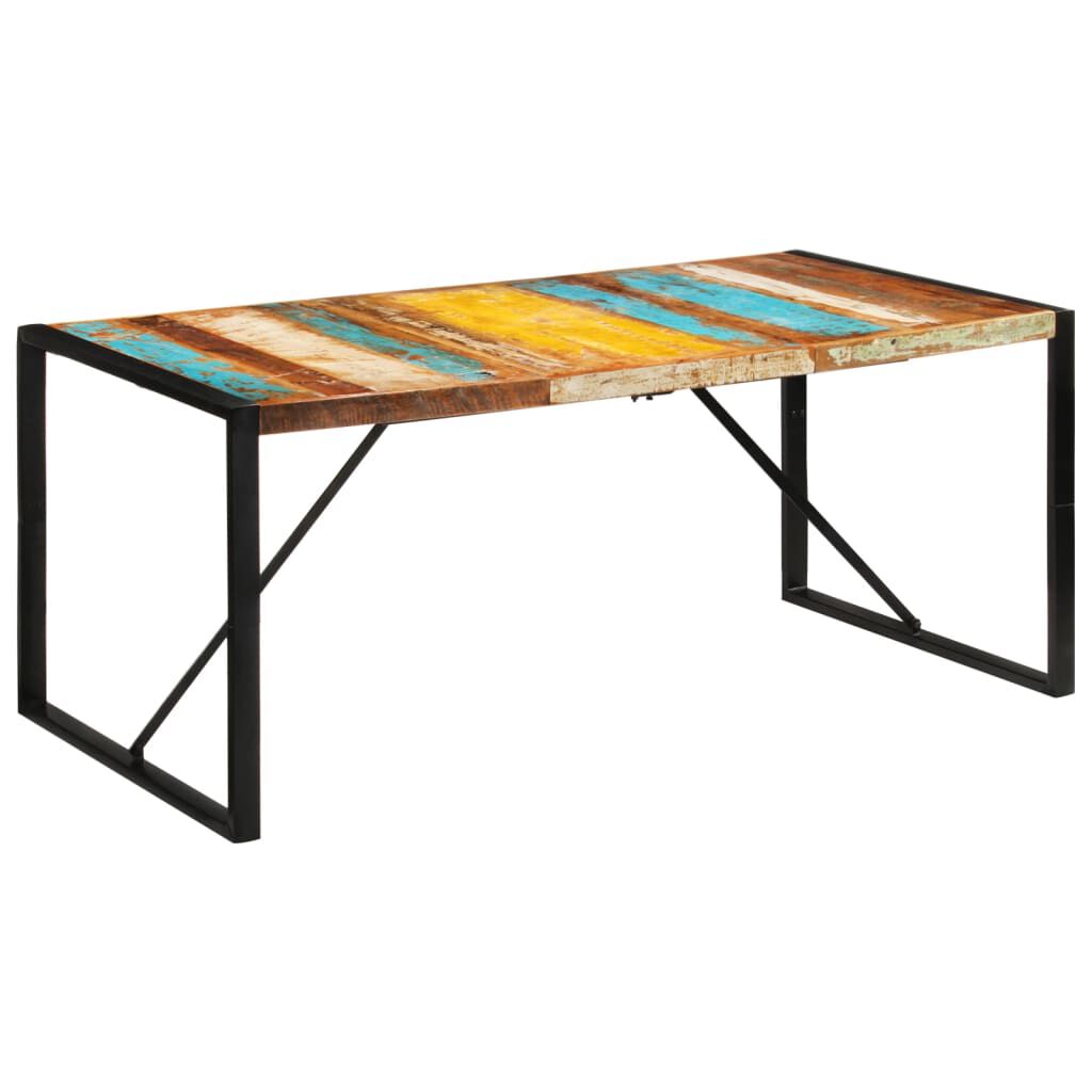 vidaXL طاولة طعام 175×90×76 سم خشب صلب مستصلح
