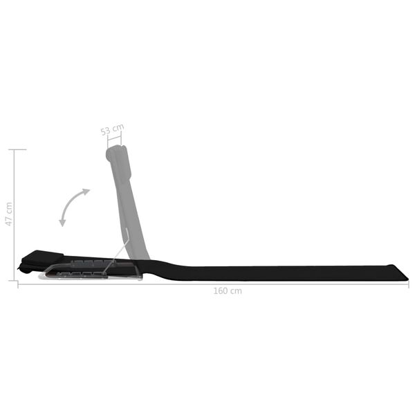 vidaXL حصائر شاطئ قابلة للطي 2 ق فولاذ وقماش أسود