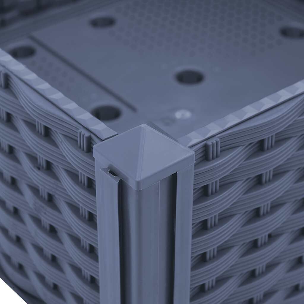 vidaXL حوض زراعي مرتفع 40×40×38 سم بولي بروبيلين