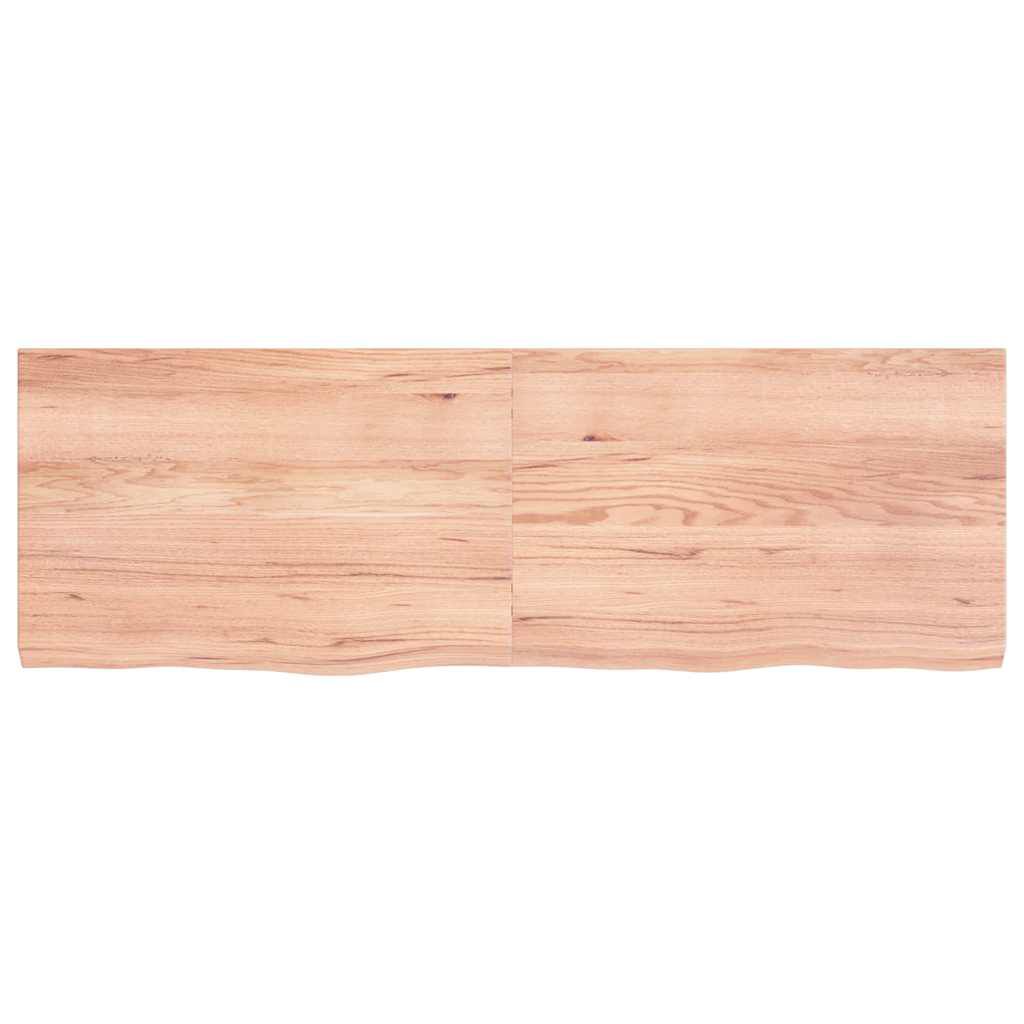 vidaXL رف حائط لون بني فاتح 120*40*(2-4) سم خشب بلوط صلب معالج
