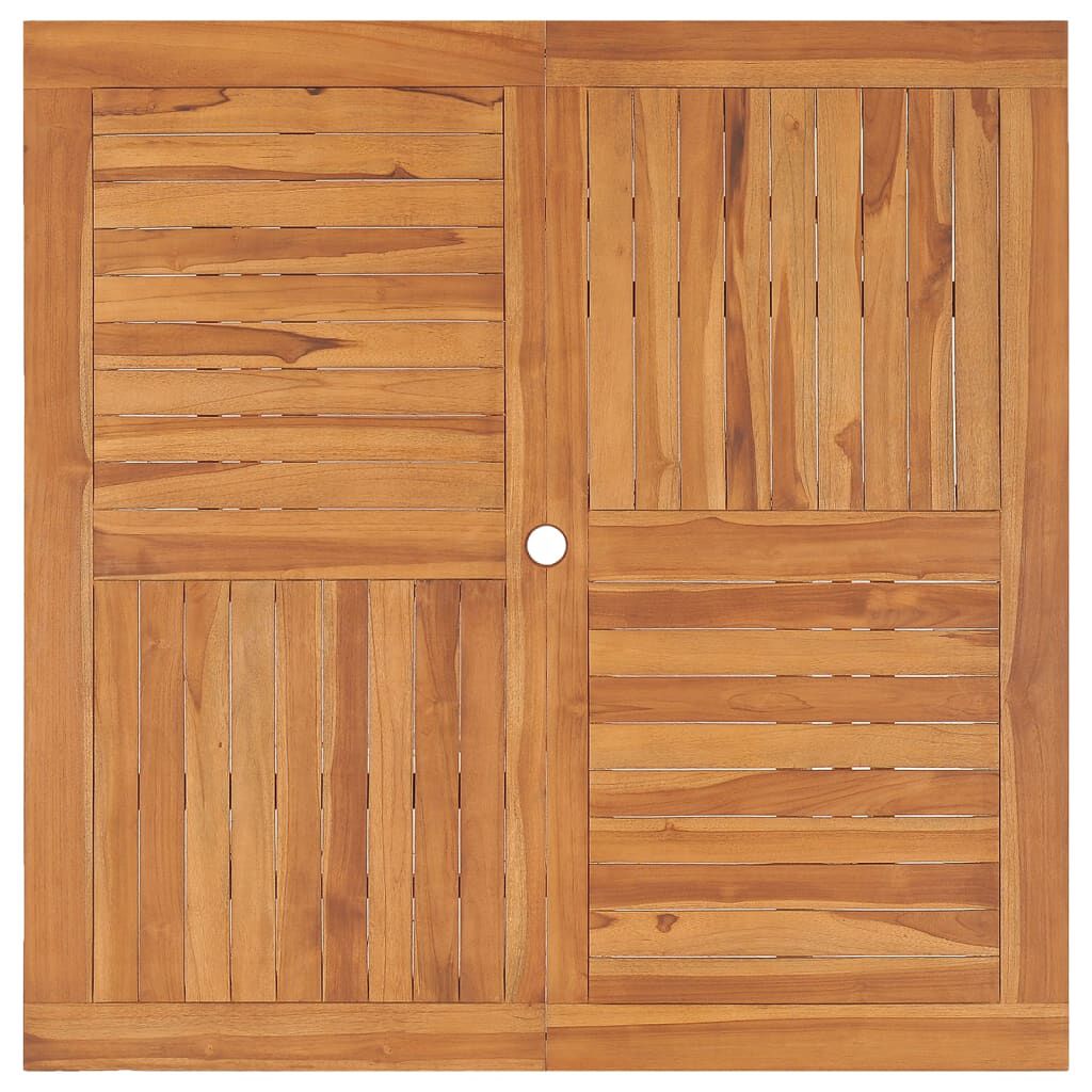 vidaXL طاولة سفرة حديقة 75x110x110 سم خشب ساج صلب