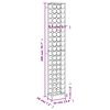 vidaXL حامل نبيذ 57 زجاجة لون أسود 200x18x34 سم حديد مطاوع