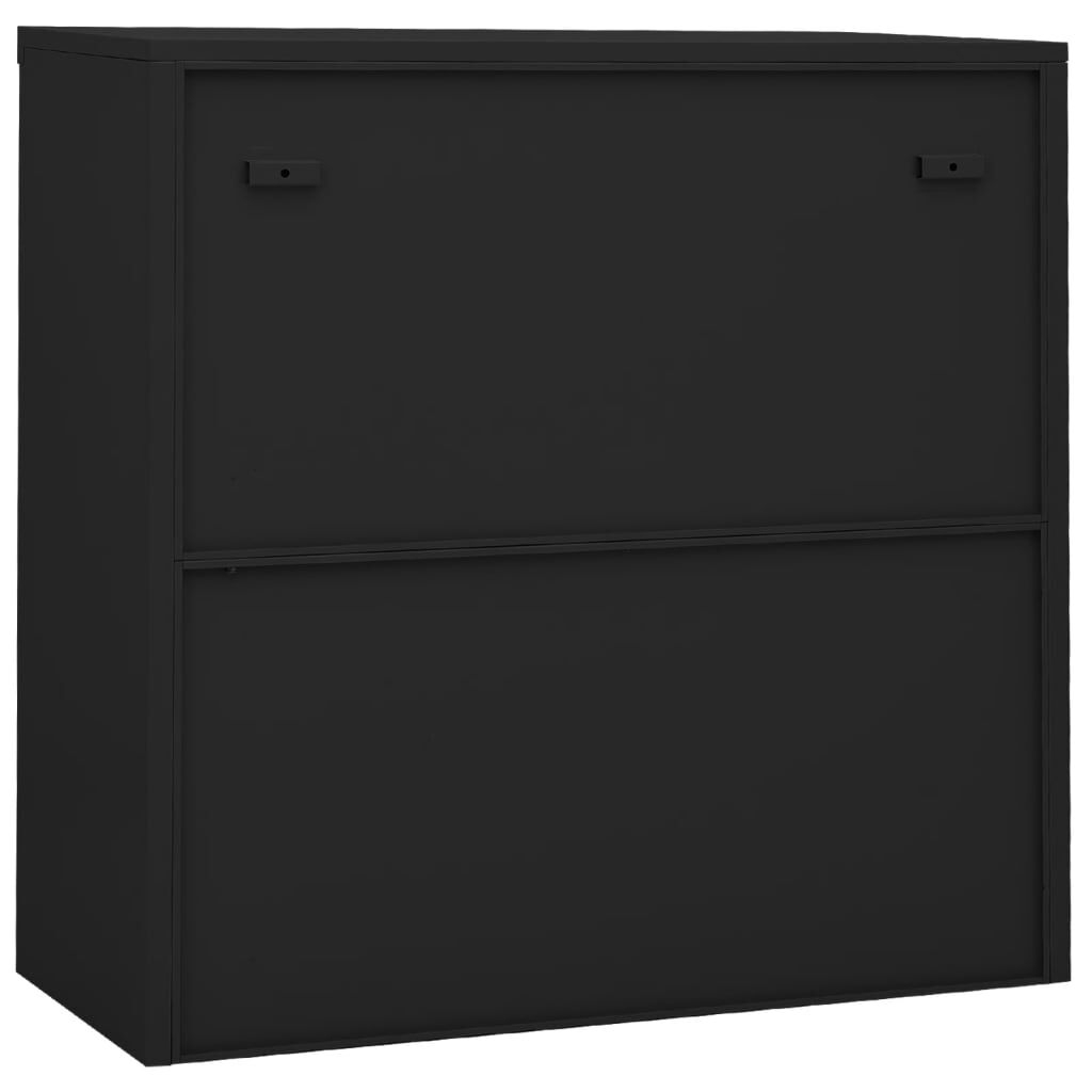 vidaXL خزانة مكتب مع باب منزلق أنثراسيت 90×40×90 سم فولاذ