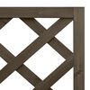 vidaXL حوض تعريشة ركني رمادي 40×40×150 سم خشب تنوب صلب