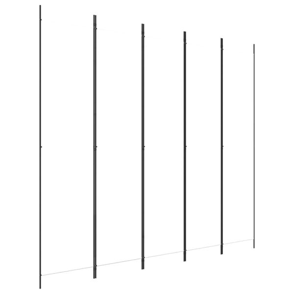 vidaXL مقسم غرفة 5-ألواح أبيض 250&times;220 سم قماش