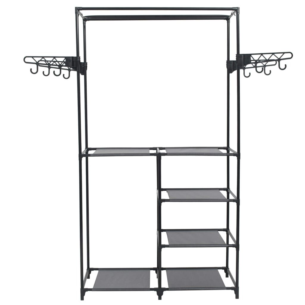 حامل ملابس فولاذ وقماش غير منسوج 158x44x87 سم أسود vidaXL