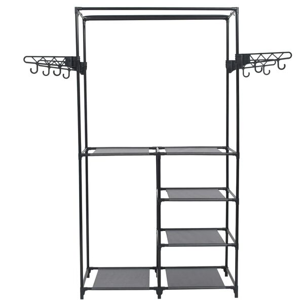 حامل ملابس فولاذ وقماش غير منسوج 158x44x87 سم أسود vidaXL
