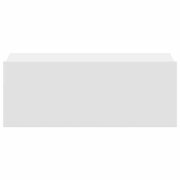 vidaXL منضدة سرير عائمة لون أبيض 40×30×15 سم خشب صناعي