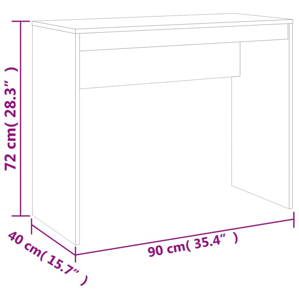 vidaXL مكتب أوك بني 90×40×72 سم خشب صناعي