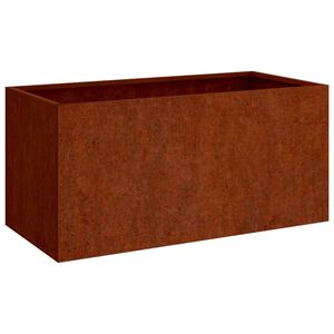 vidaXL أصيص 39x40x62 سم فولاذ كورتن