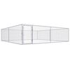 vidaXL بيت كلب خارجي فولاذ مجلفن 1x4x4 م