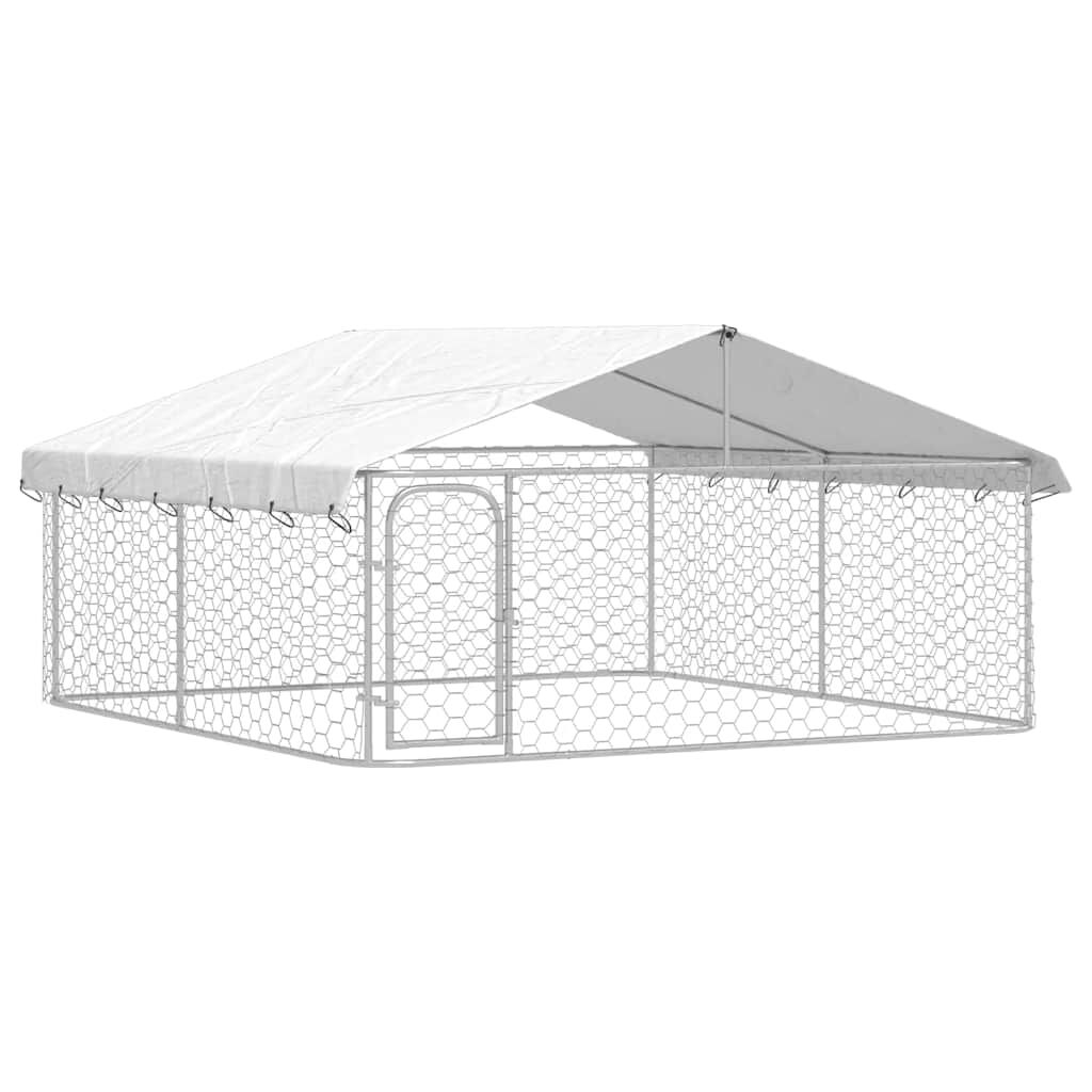 vidaXL منزل كلب خارجي مع سقف 150x300x300 سم