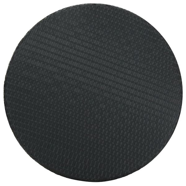 vidaXL طاولة حديقة أسود 75.5×106 سم بولي روطان