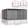 vidaXL قفص طيور أنثراسايت 211,5x324,5x302,5 سم فولاذ مجلفن