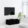 vidaXL خزانة تلفزيون لون أسود 80×34×30 سم لوح خشب صناعي