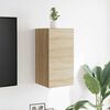 vidaXL خزانات تلفزيون جدارية 2 قطع سونوما أوك 30x30x30.5 سم