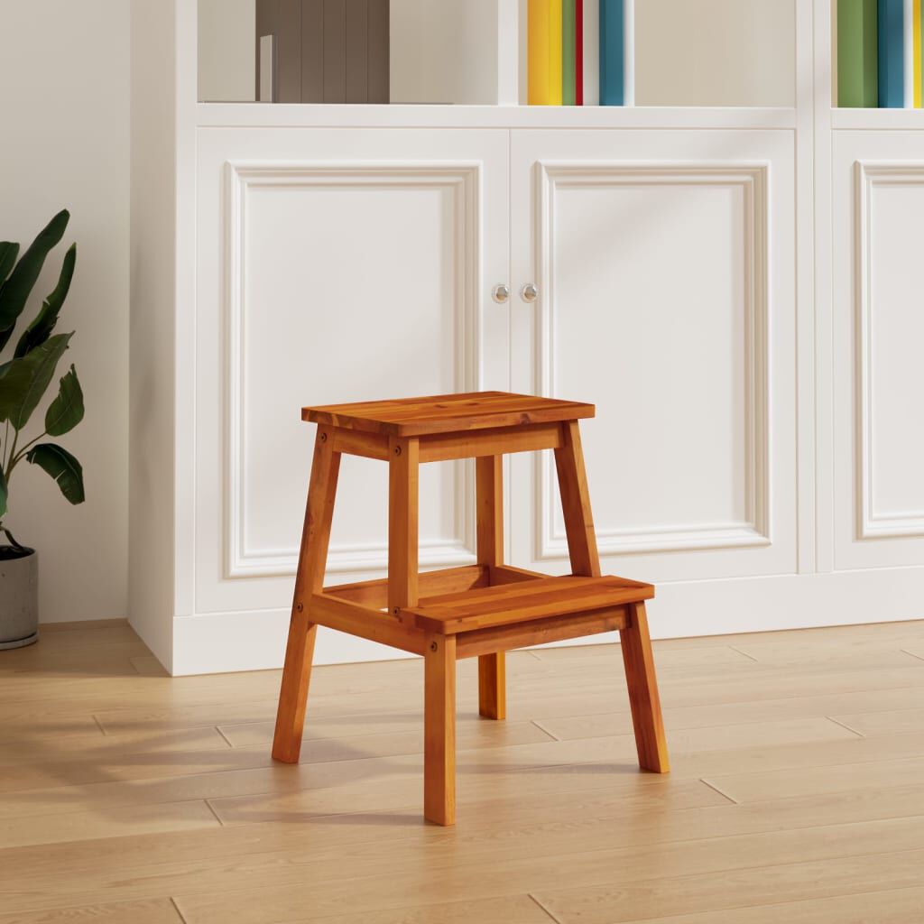 vidaXL مسند مستويين 50x38x40 سم خشب أكاسيا صلب