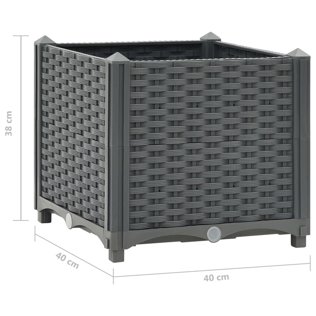 vidaXL حوض زراعي مرتفع 40×40×38 سم بولي بروبيلين