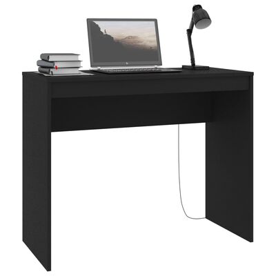 vidaXL مكتب أسود 90×40×72 سم خشب مضغوط