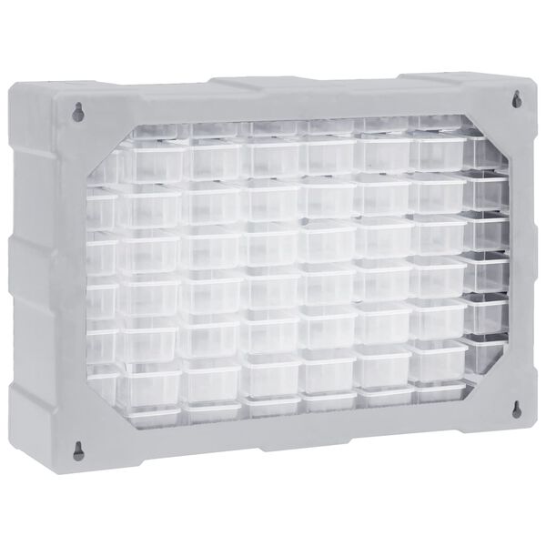 vidaXL منظم متعدد الأدراج مع 64 درجًا 52×16×37.5 سم