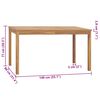 vidaXL طاولة سفرة حديقة 140×80×77 سم خشب ساج صلب