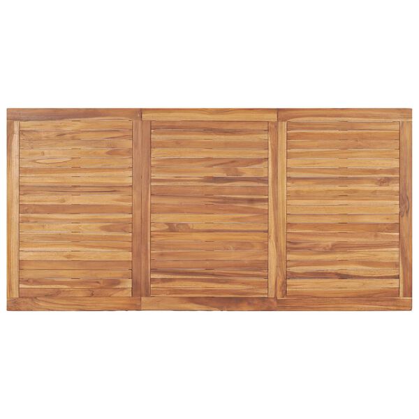 vidaXL عدد 7 قطع طقم سفرة حديقة خشب ساج صلب