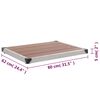 vidaXL قاعدة دُش خارجي WPC فولاذ مقاوم للصدأ 80×62 سم بني