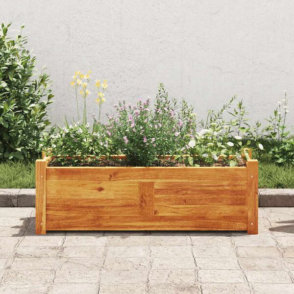 vidaXL حوض حديقة مرتفع خشب أكاسيا صلب 76×27,6×25 سم